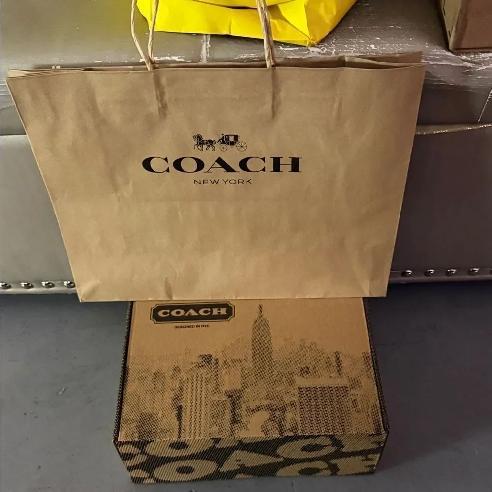 Coach Tan Shopping Bag and Box Set